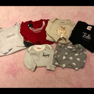 (6) Long Sleeve Girls’ Onesies/Bodysuits